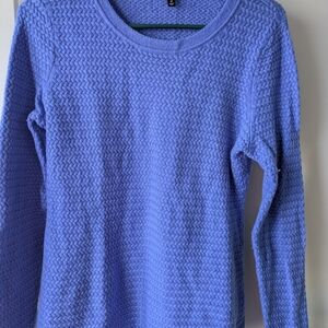 Talbot's Blue Textured Long Sleeve Sweater